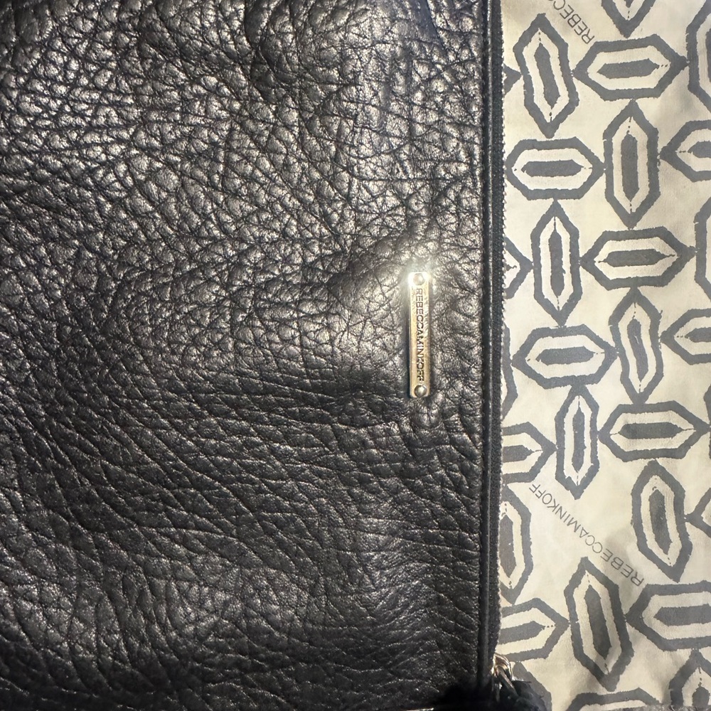 Rebecca Minkoff Black and Gold Studded Clutch box 4 - Picture 4 of 16